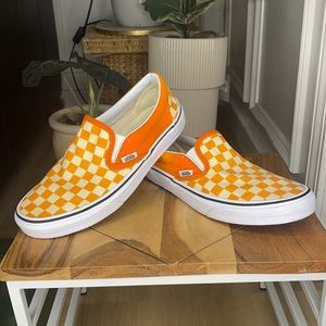 Orange checkered vans